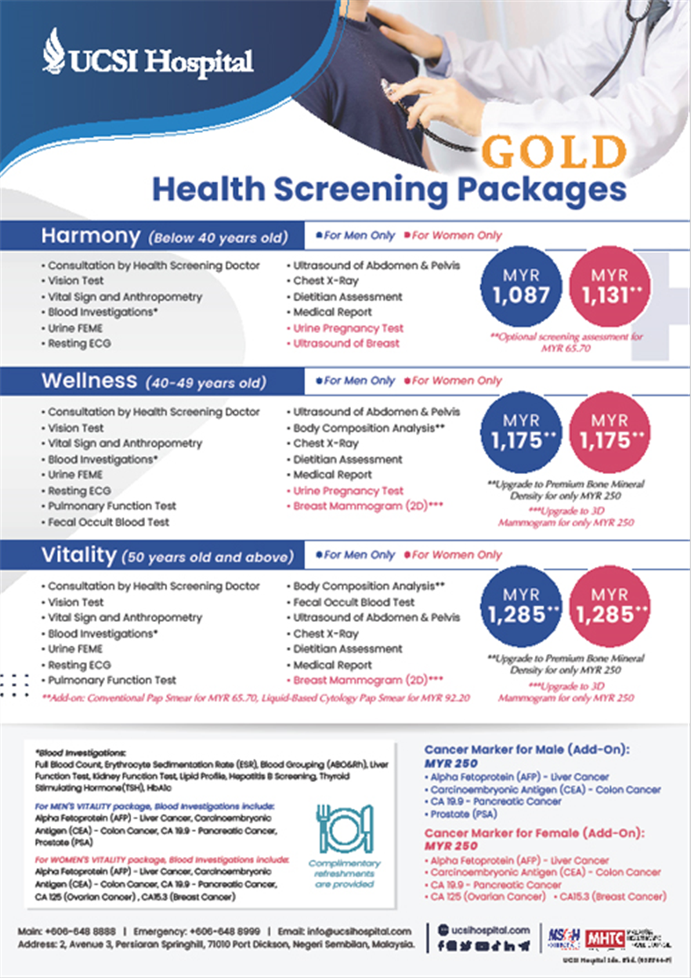 Health Screening Packages (Gold)