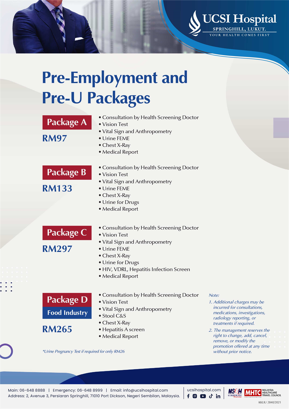 Pre-Employment & Pre-U Packages